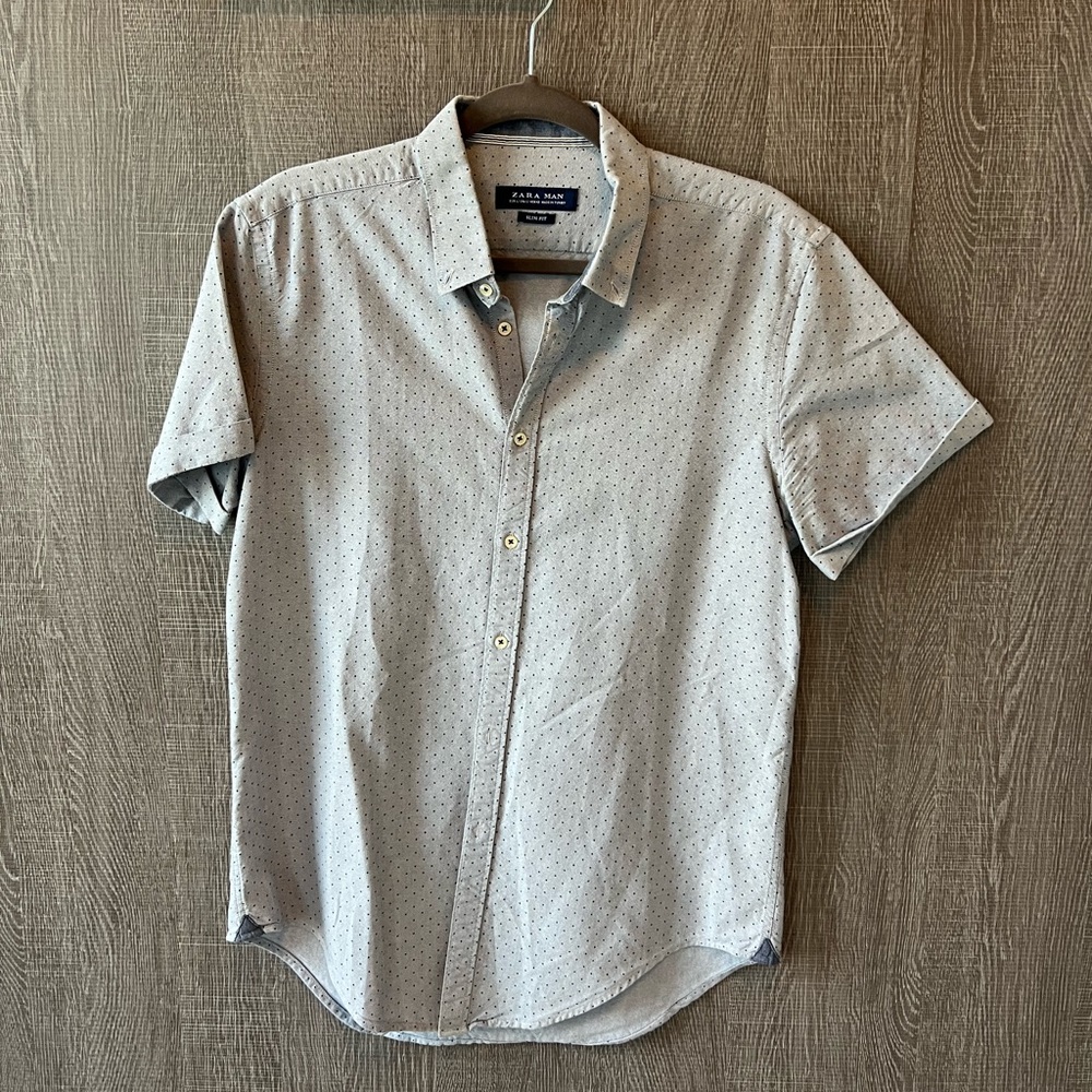 Zara Man Slim Fit Gray Shirt